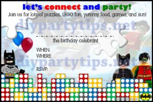 Lego Birthday Invitation Template - Lola's DIY Party Tips Watermark
