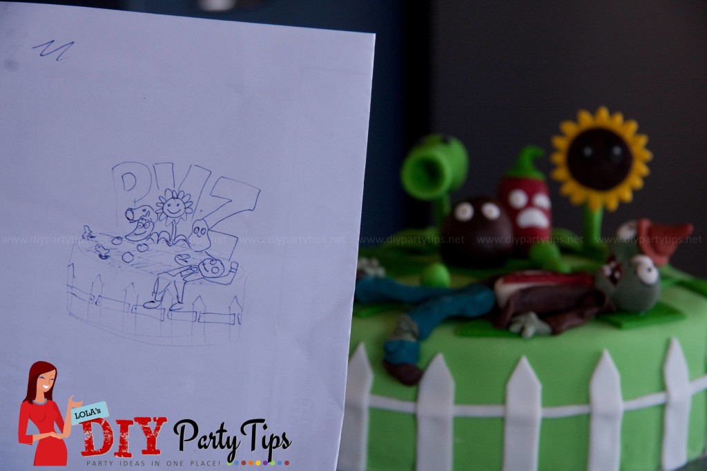 Plants vs. Zombie Cake - Lola's DIY Party Tips